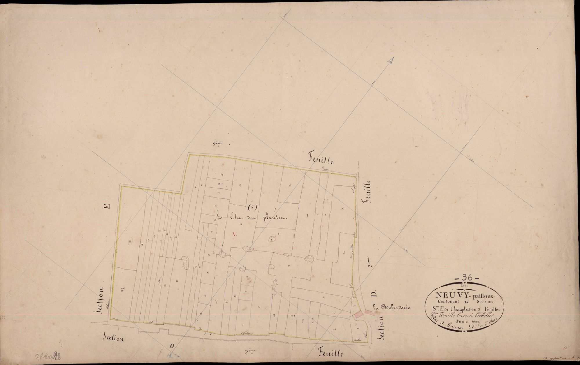Neuvy-Pailloux - Section E3, dite de Champlait.