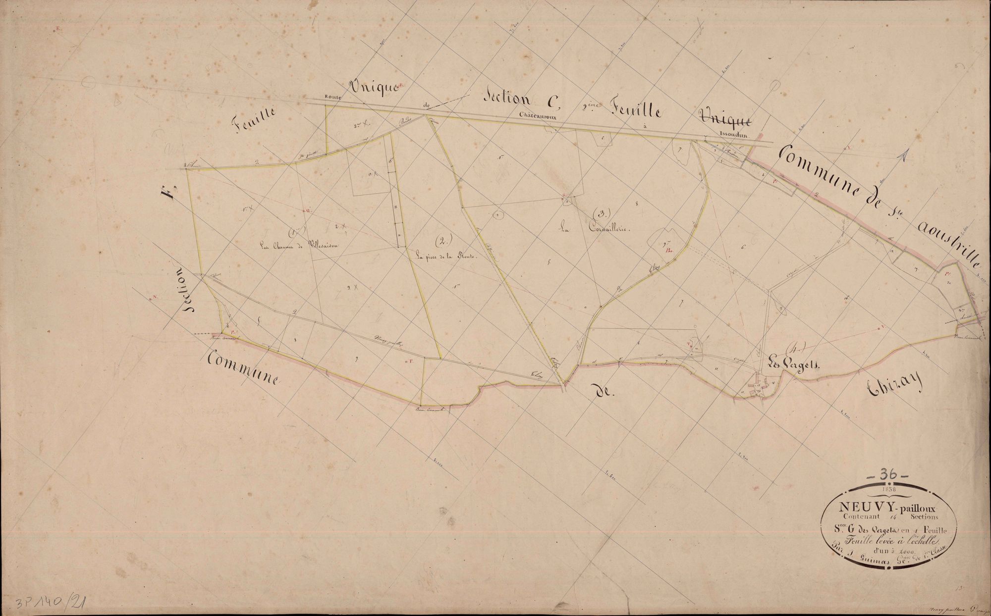 Neuvy-Pailloux - Section G, dite des Vergets.
