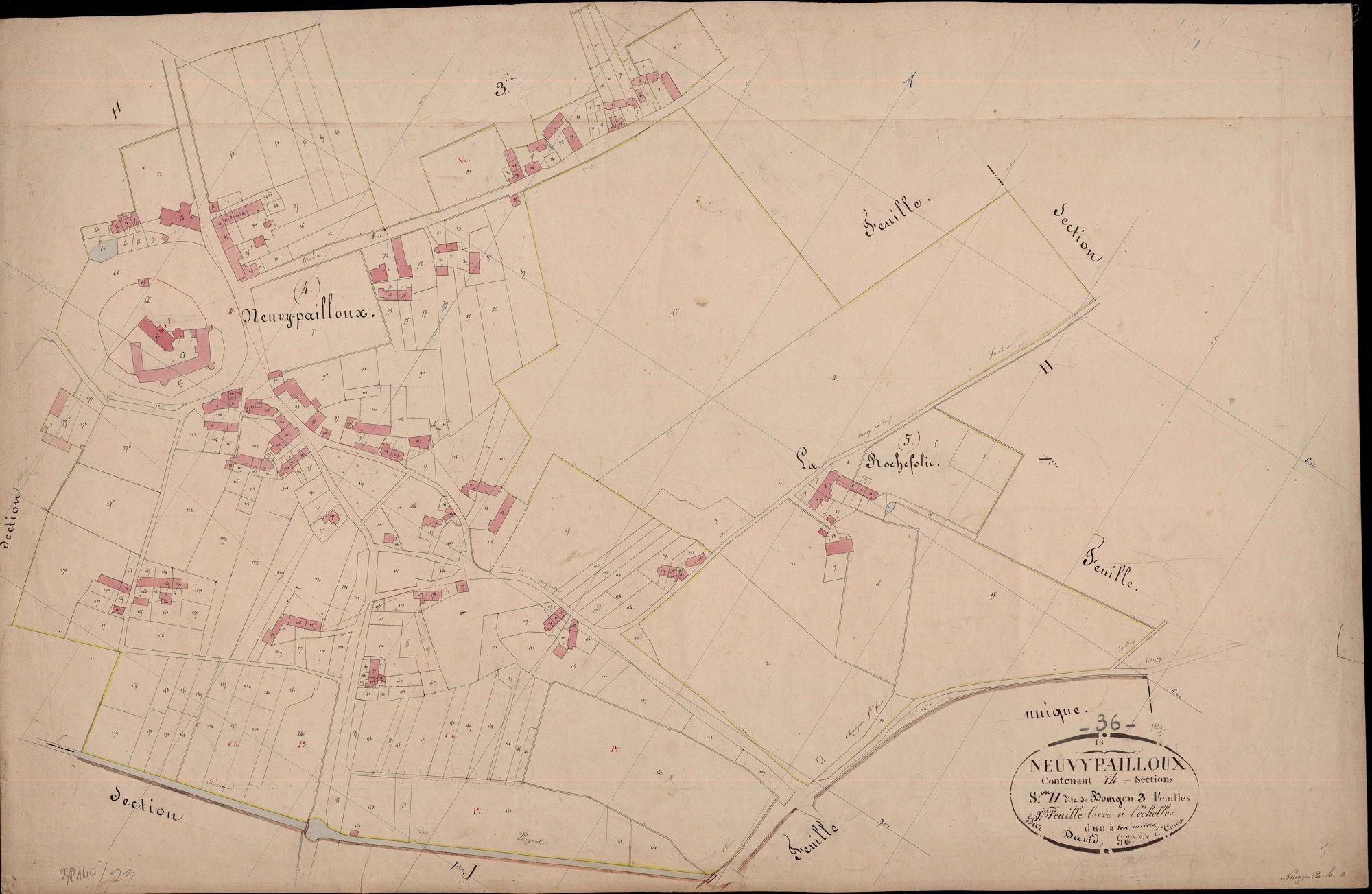 Neuvy-Pailloux - Section H2, dite du Bourg.