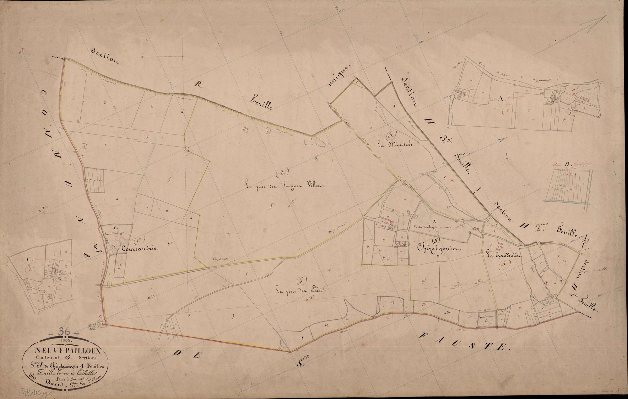 Neuvy-Pailloux - Section J, dite de Chézal Garnier.