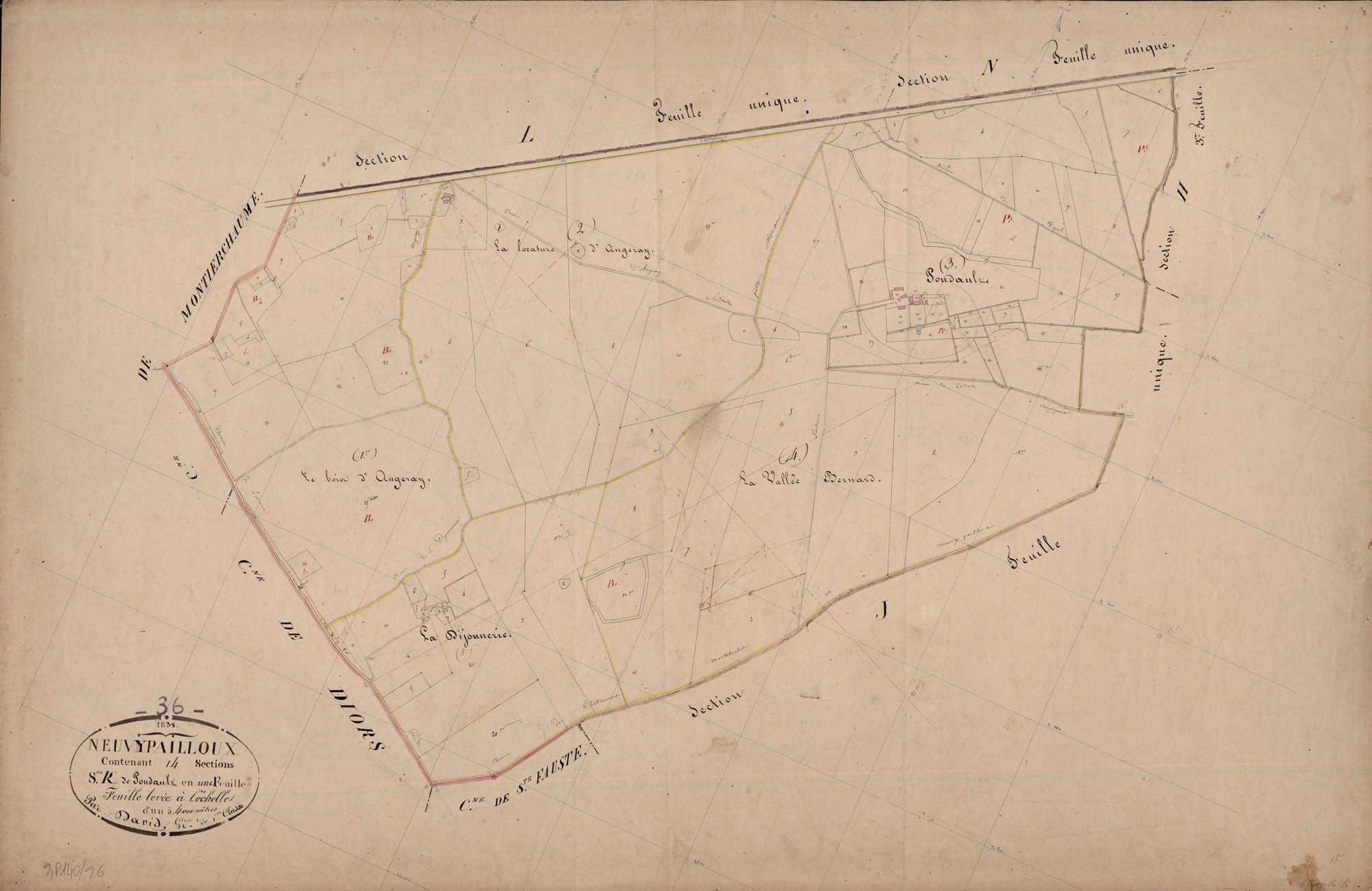 Neuvy-Pailloux - Section K, dite de Pondault.
