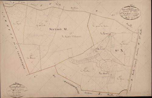 Neuvy-Pailloux - Section M, dite de la Mardelle, et Section N, dite des Epinettes.