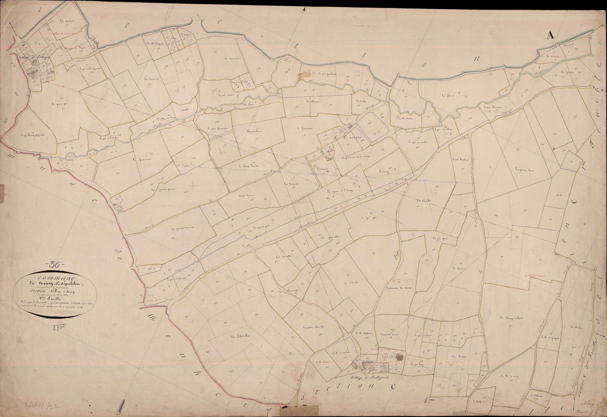 Neuvy-Saint-Sépulchre - Section C2, dite du Bourg.