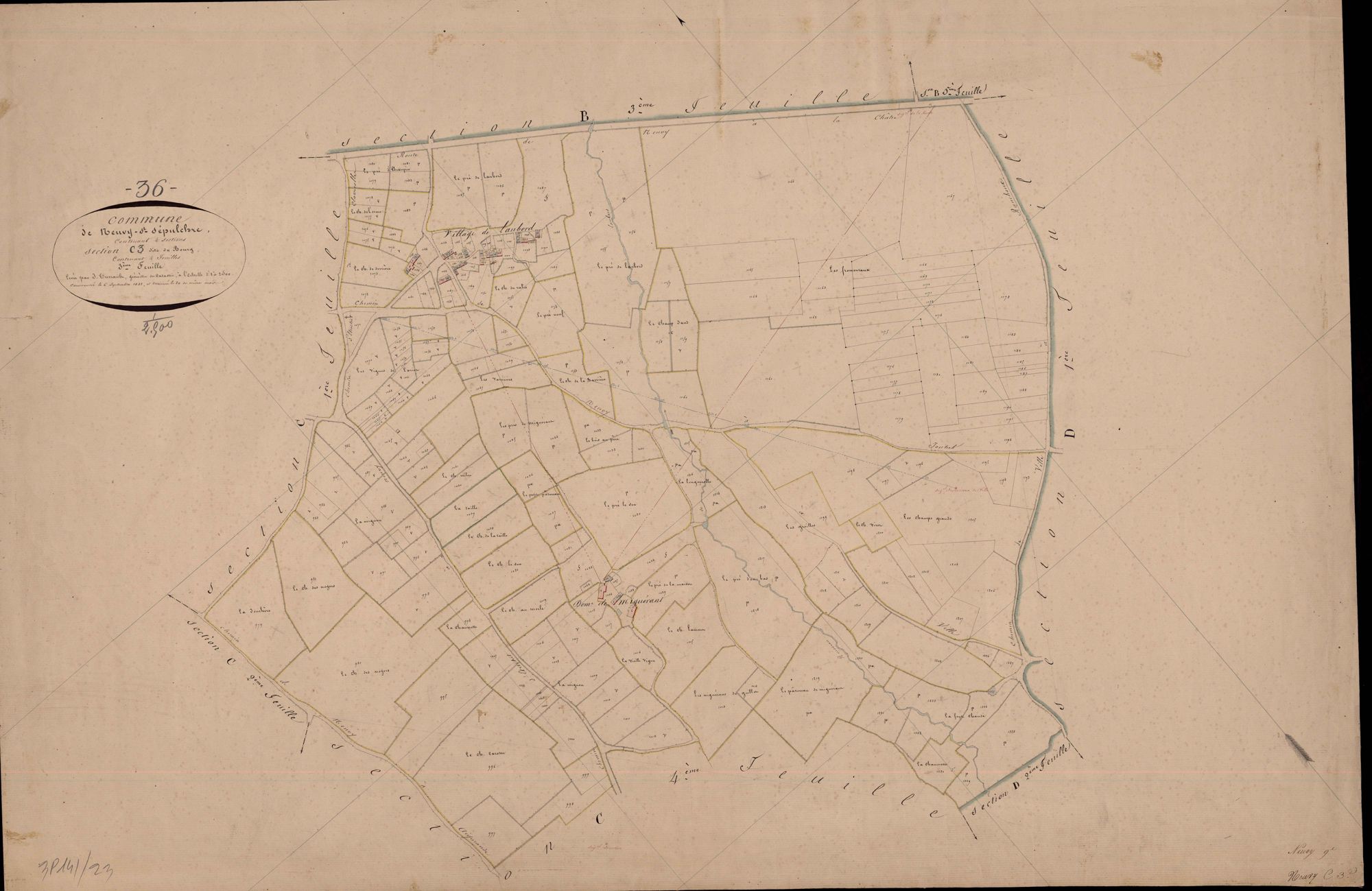 Neuvy-Saint-Sépulchre - Section C3, dite du Bourg.