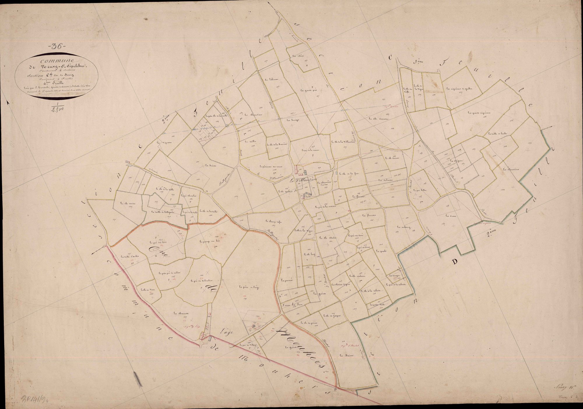 Neuvy-Saint-Sépulchre - Section C4, dite du Bourg.