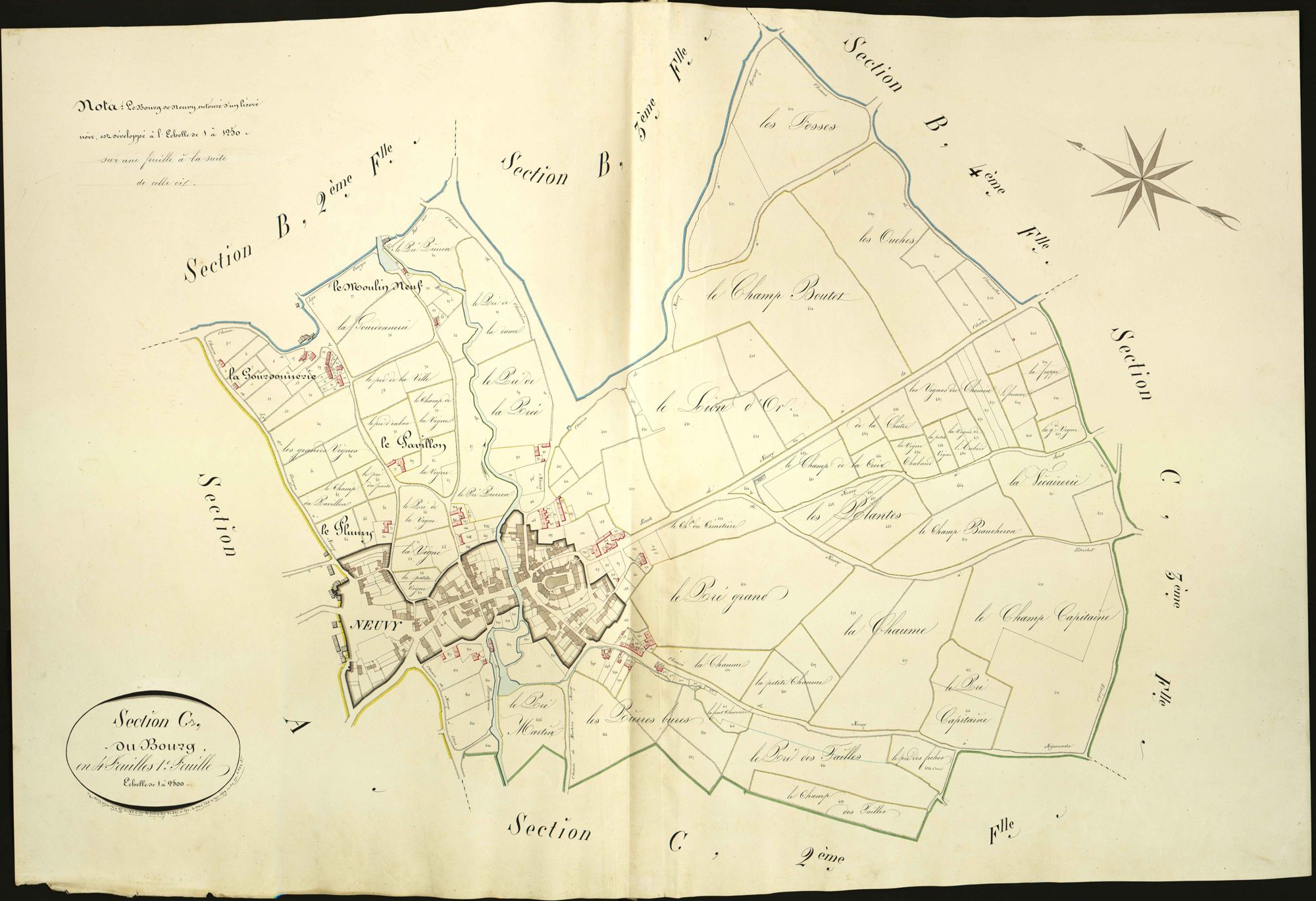 Neuvy-Saint-Sépulchre - Section C1, dite du Bourg.
