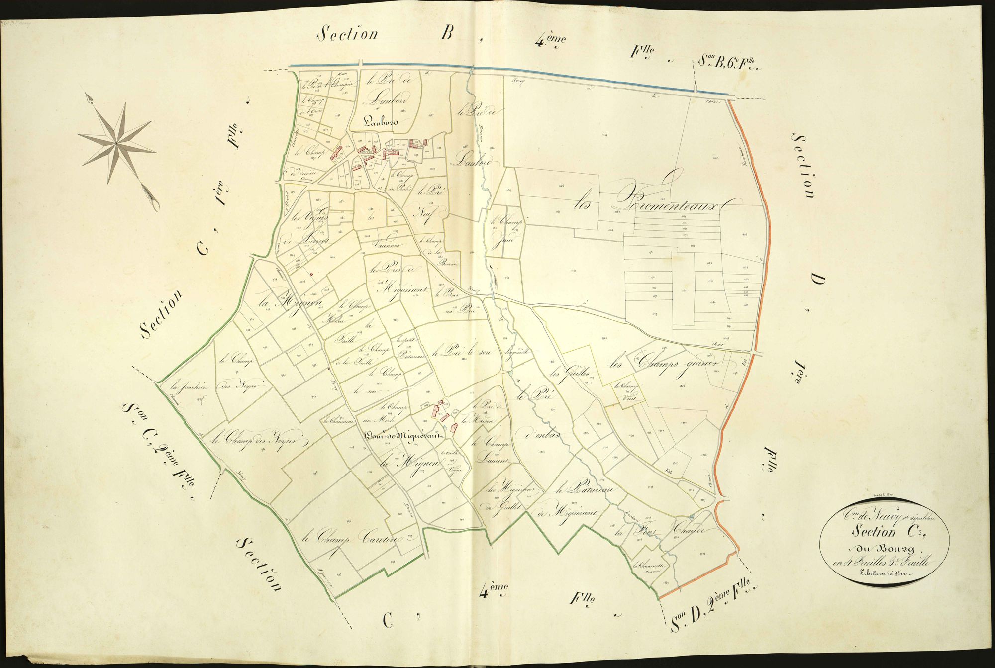 Neuvy-Saint-Sépulchre - Section C3, dite du Bourg.