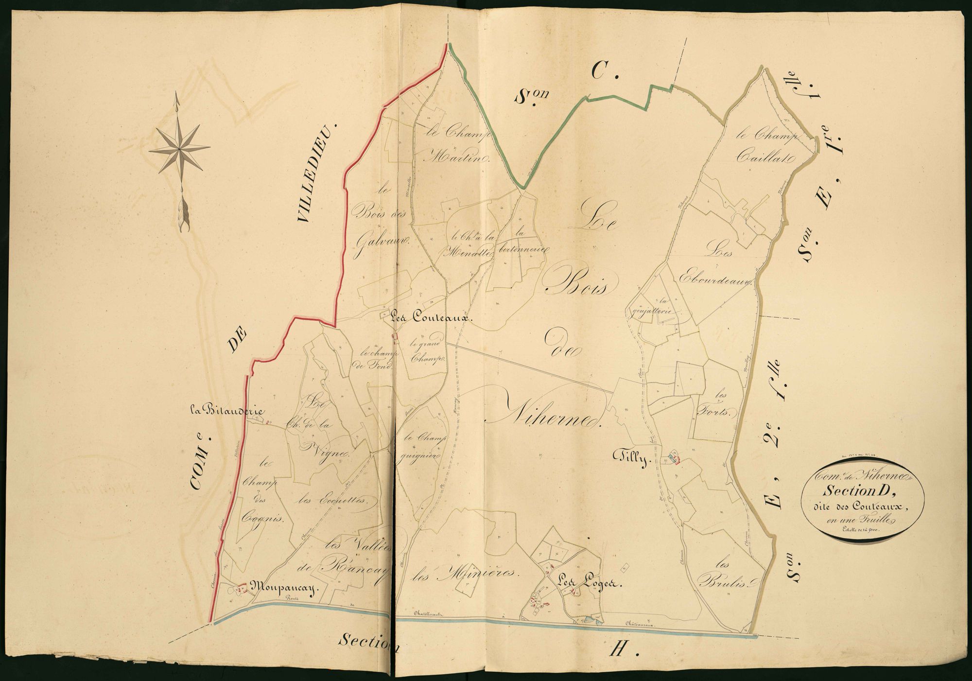 Niherne - Section D, dite des Couteaux.