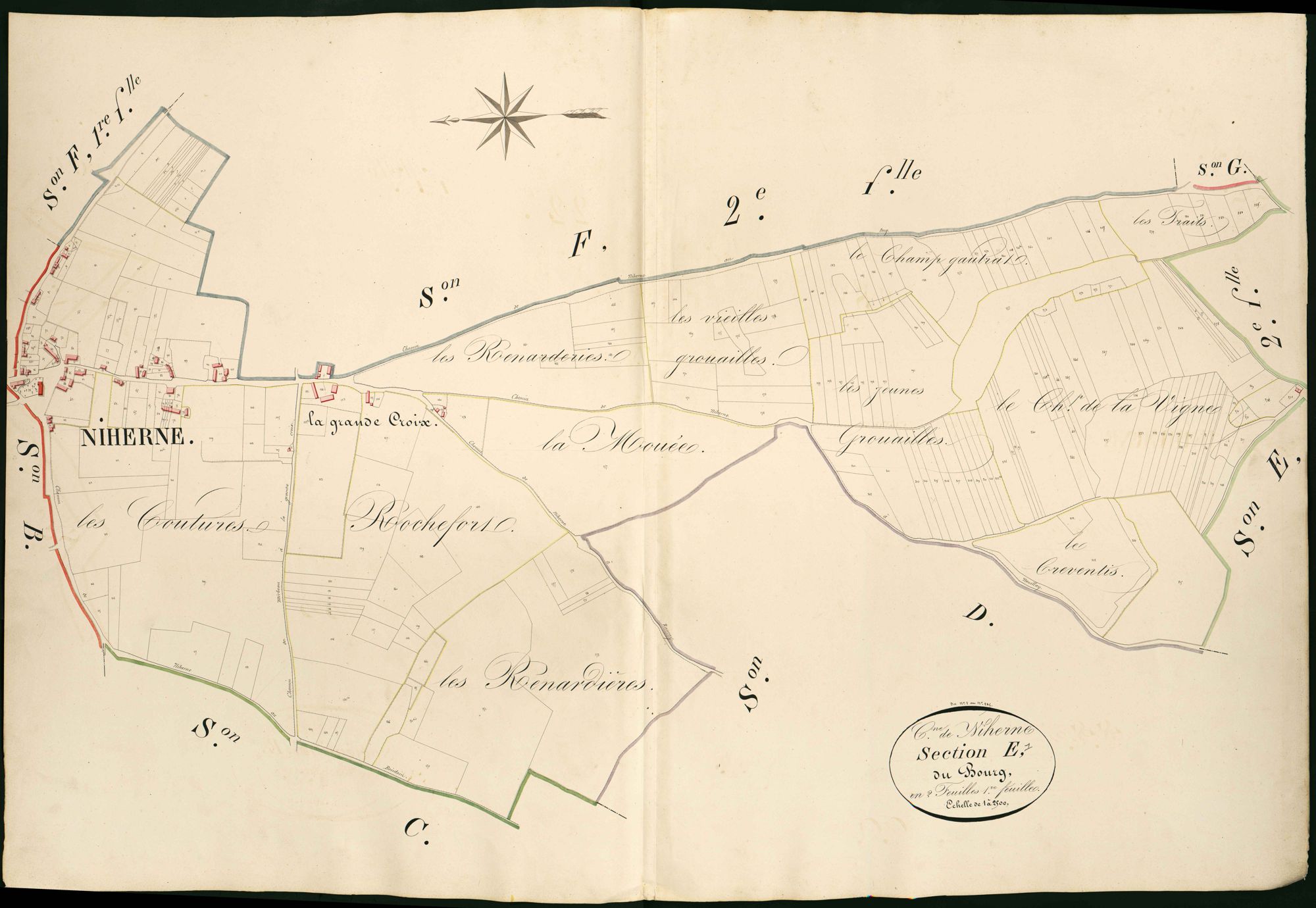 Niherne - Section E1, dite du Bourg.