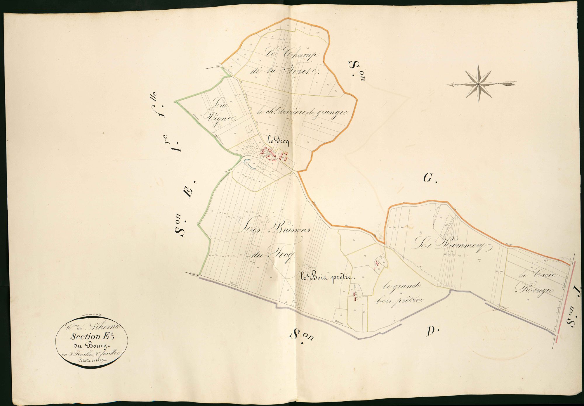 Niherne - Section E2, dite du Bourg.