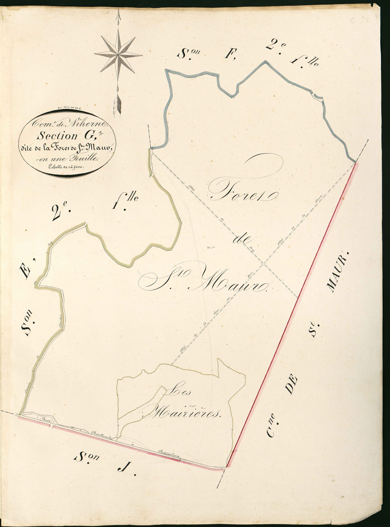 Niherne - Section G, dite de la Forêt de Saint Maur.
