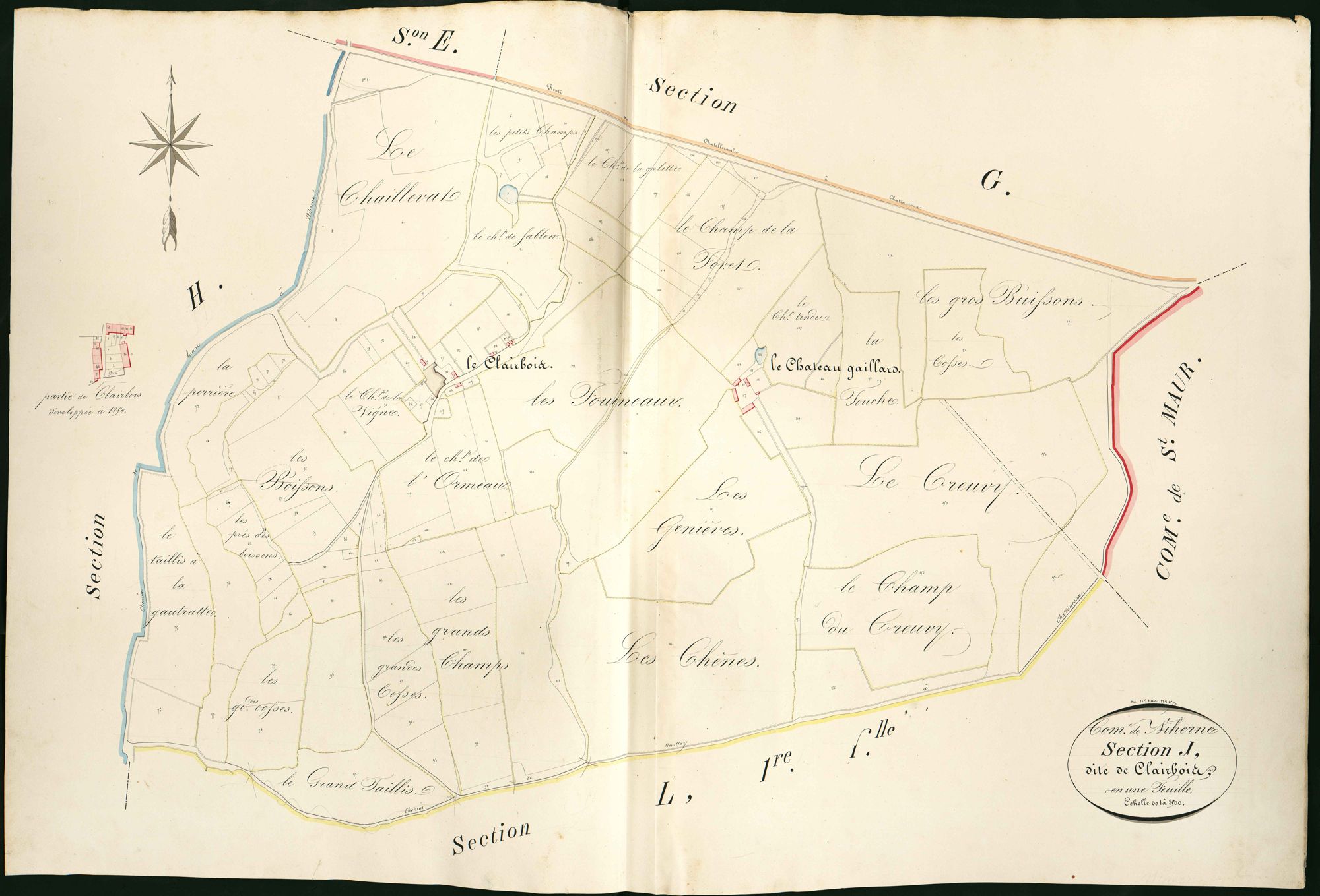 Niherne - Section J, dite de Clairbois.