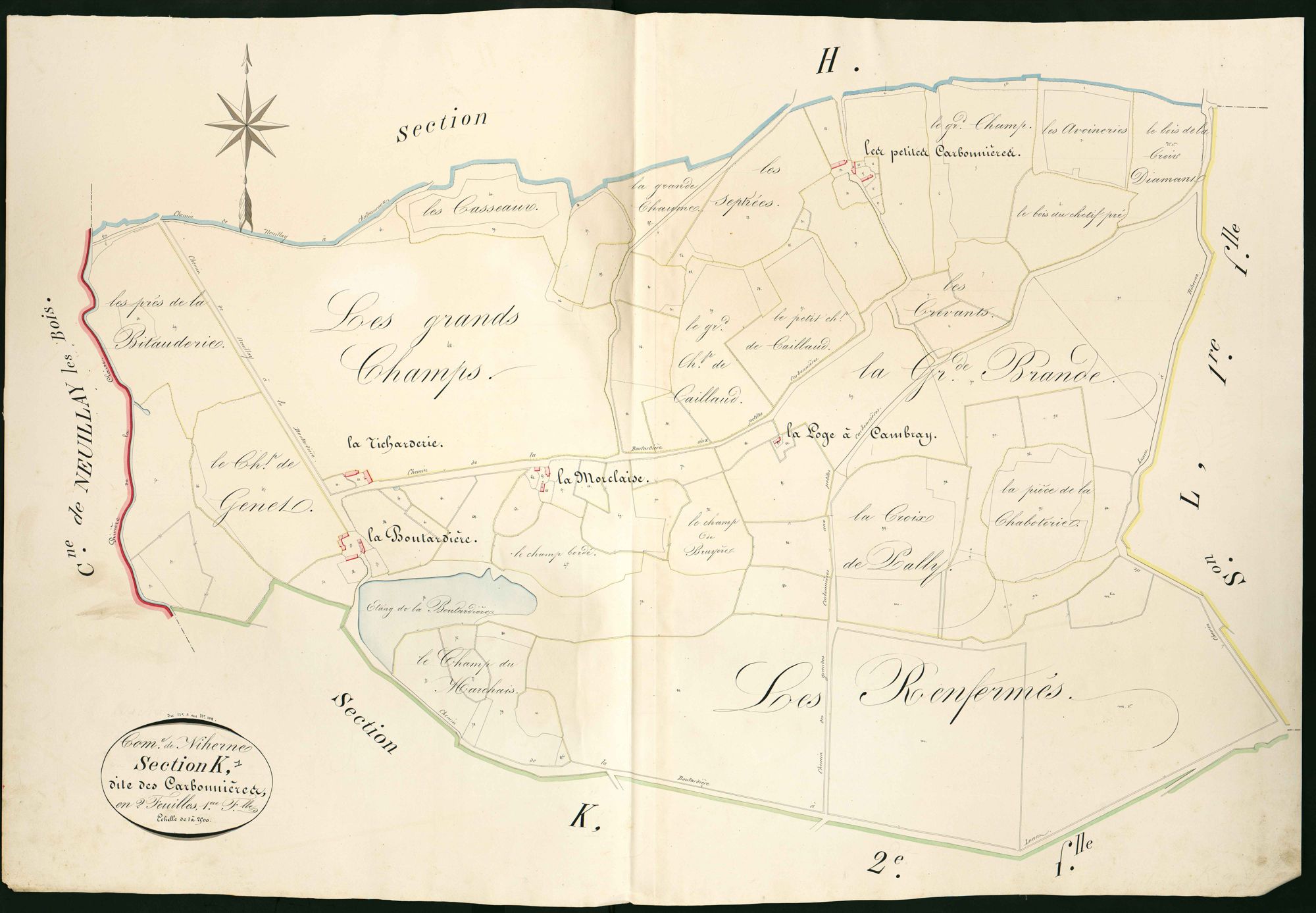 Niherne - Section K1, dite des Carbonnières.
