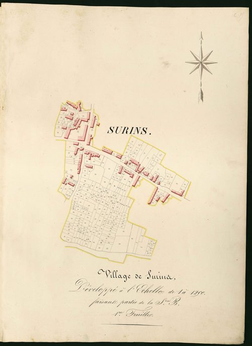 Niherne - Section B, développement (village de Surins).