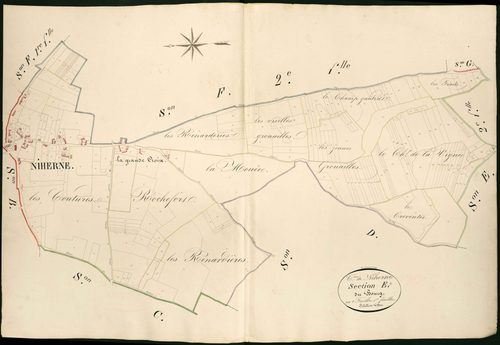 Niherne - Section E1, dite du Bourg.