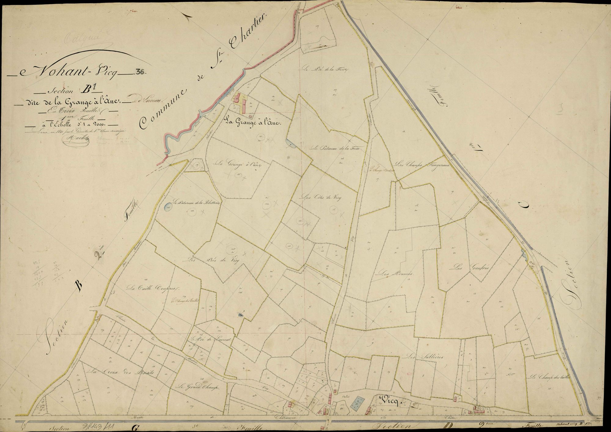 Nohant-Vic - Section B1, dite de la Grange à l'âne et d' Enveau.