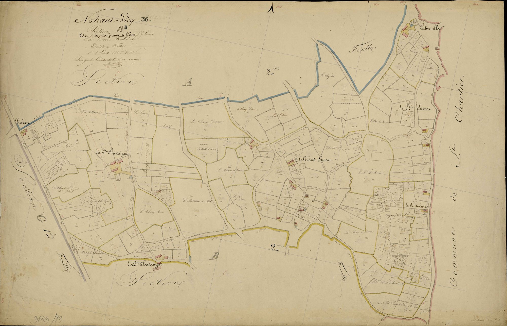 Nohant-Vic - Section B3, dite de la Grange à l'âne et d' Enveau.