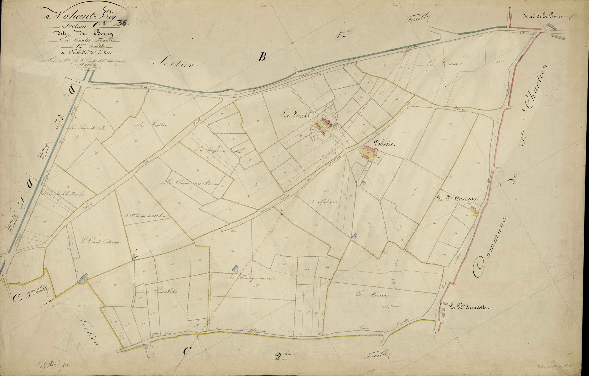 Nohant-Vic - Section C1, dite du Bourg.
