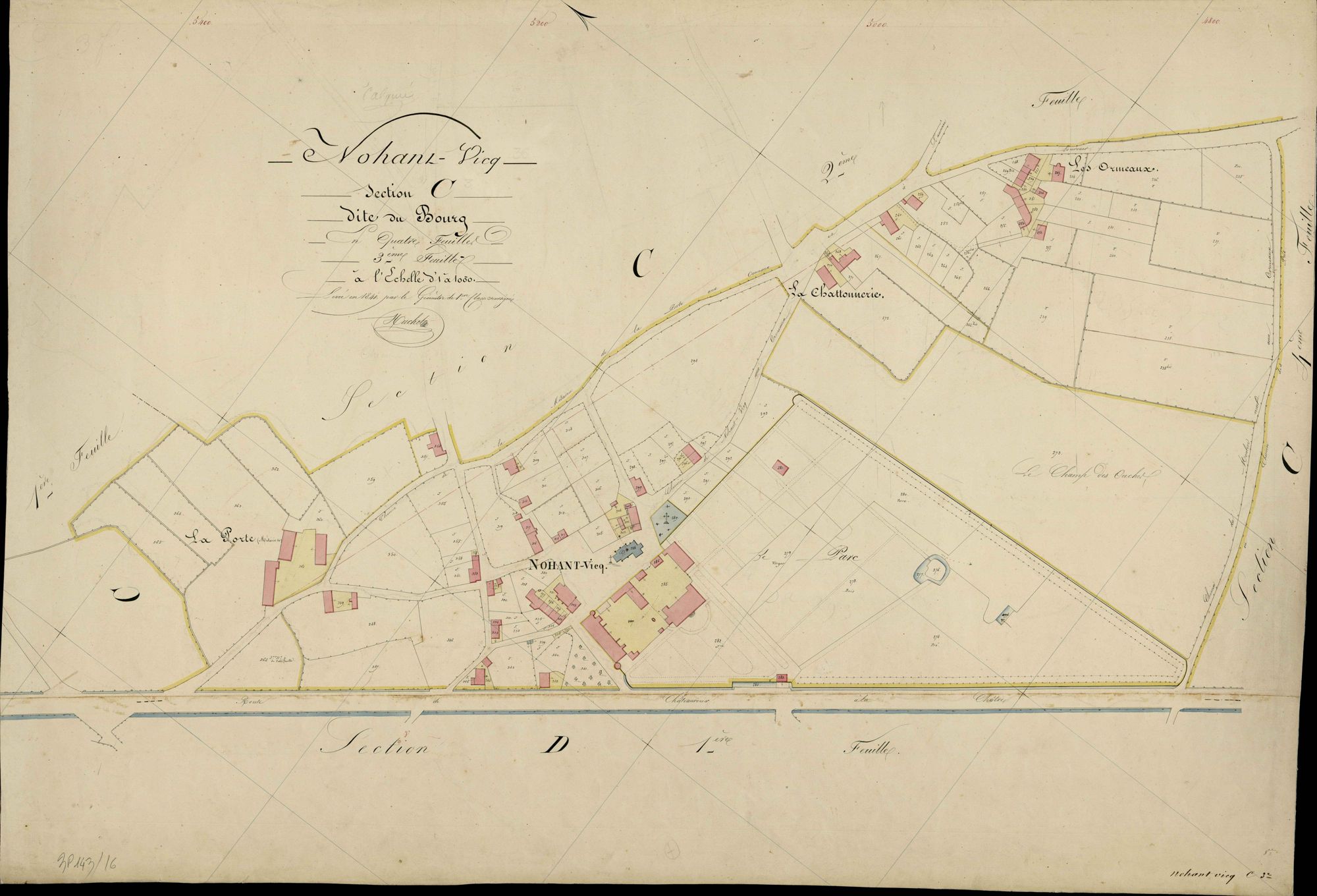 Nohant-Vic - Section C3, dite du Bourg.