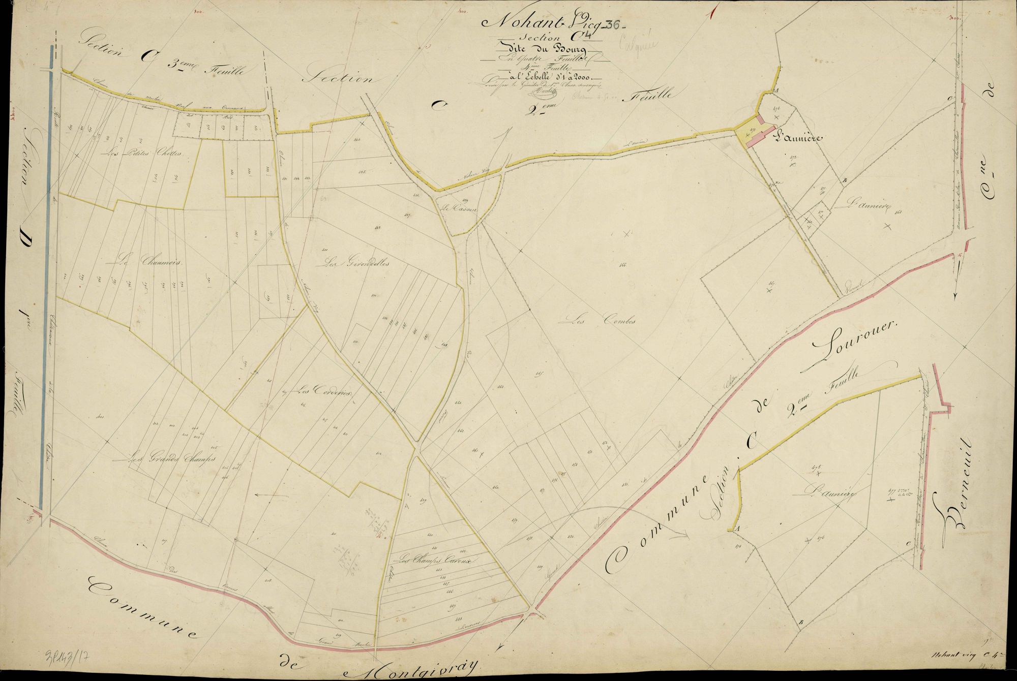 Nohant-Vic - Section C4, dite du Bourg.