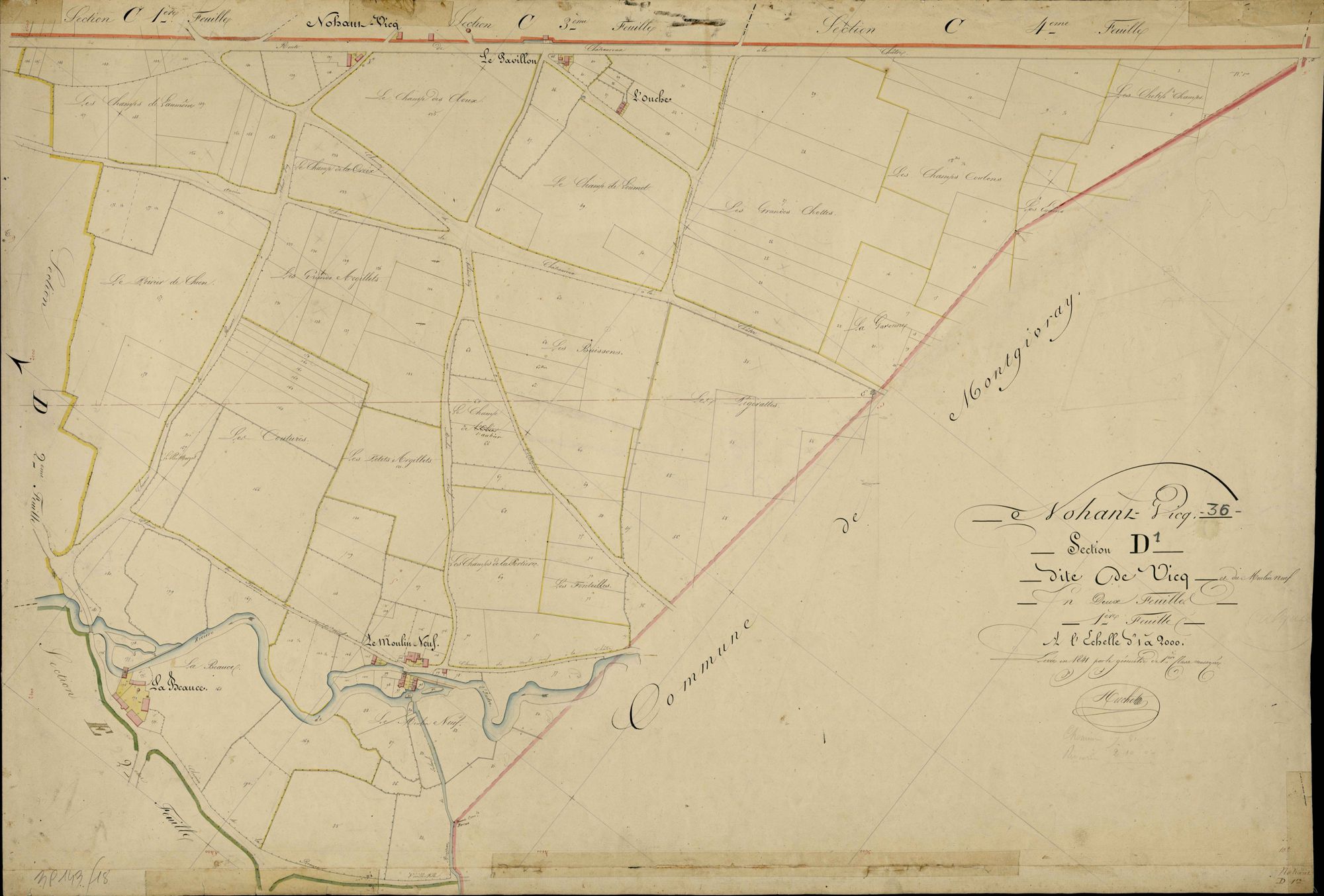 Nohant-Vic - Section D1, dite de Vicq et du Moulin neuf.
