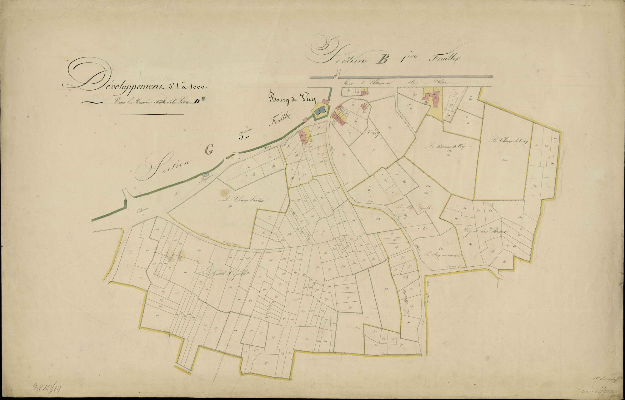 Nohant-Vic - Section D2, développement (bourg).