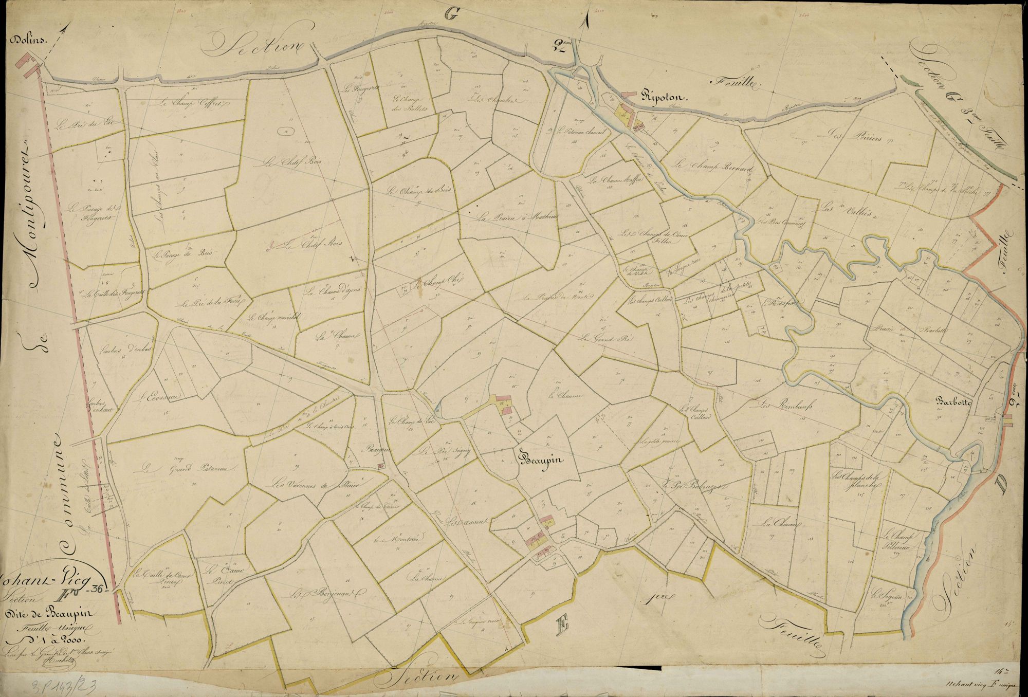 Nohant-Vic - Section F, dite de Beaupin.