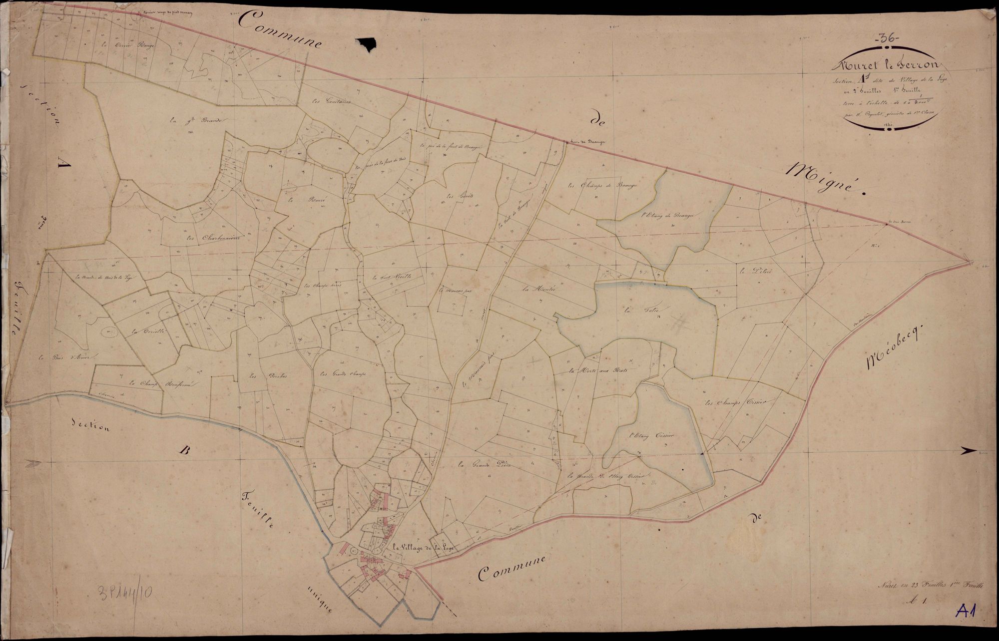 Nuret-Le-Ferron - Section A1, dite du Village de la Loge.