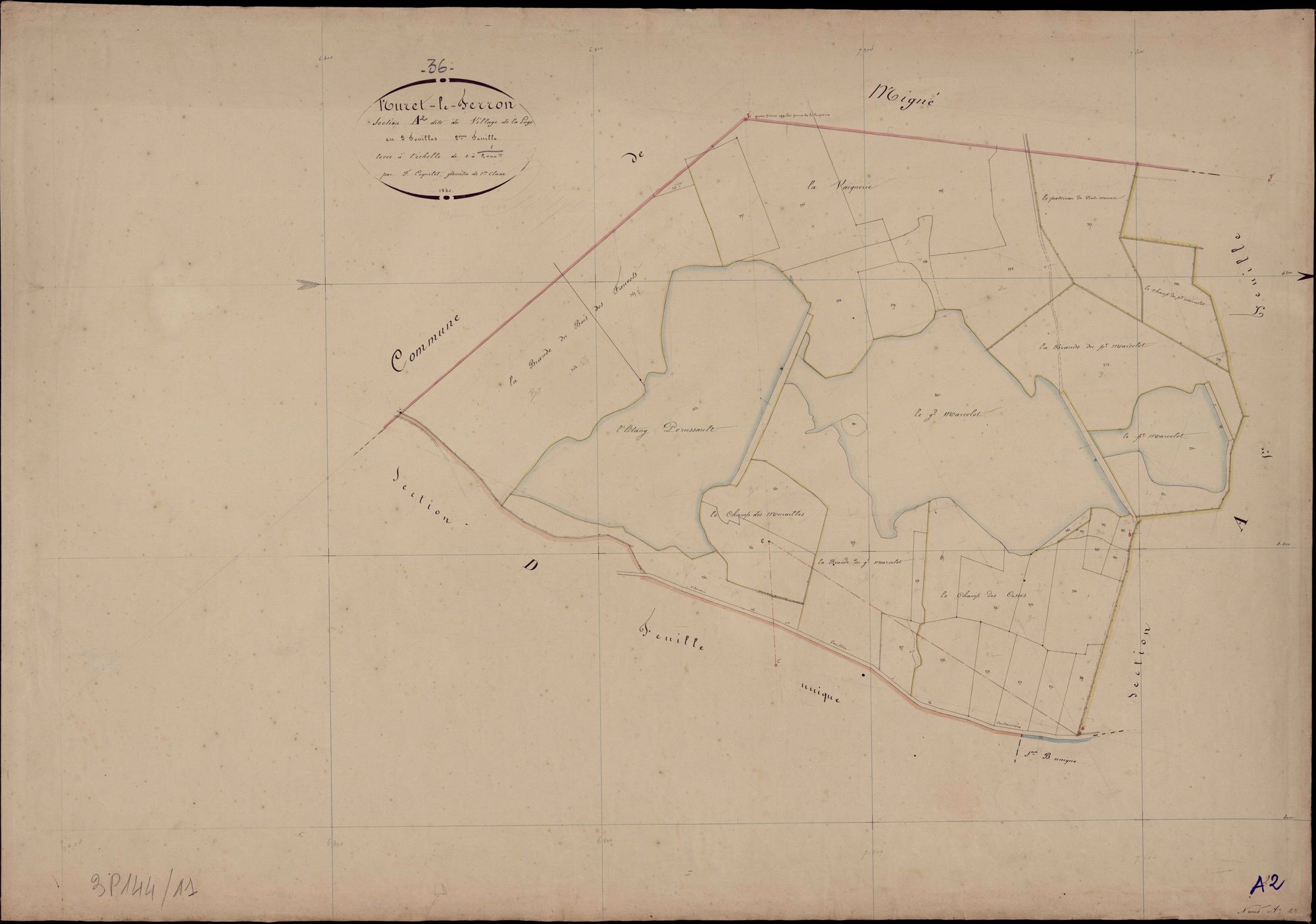 Nuret-Le-Ferron - Section A2, dite du Village de la Loge.