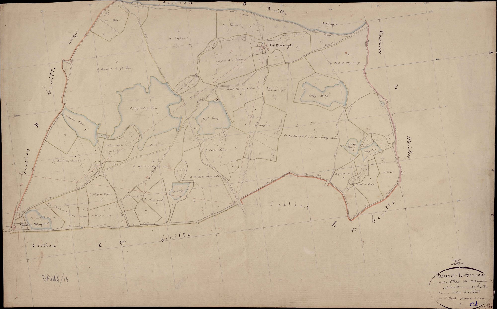 Nuret-Le-Ferron - Section C1, dite des Blusseaux.