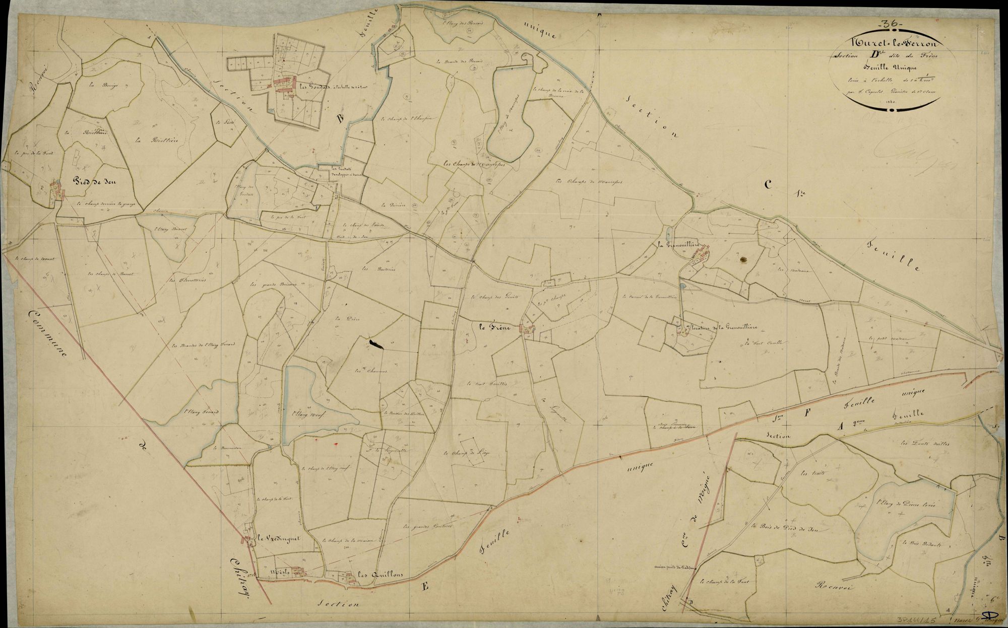 Nuret-Le-Ferron - Section D, dite de Frène.