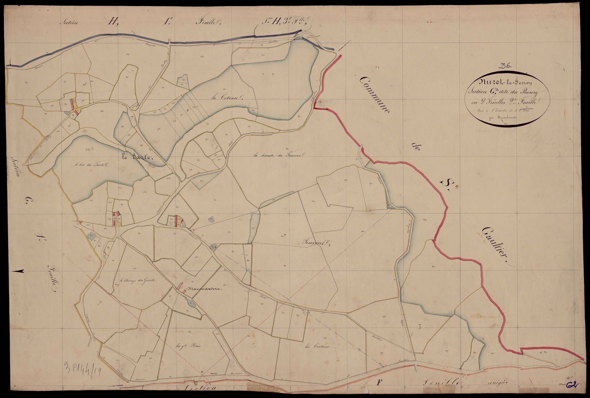 Nuret-Le-Ferron - Section G2, dite du Bourg.