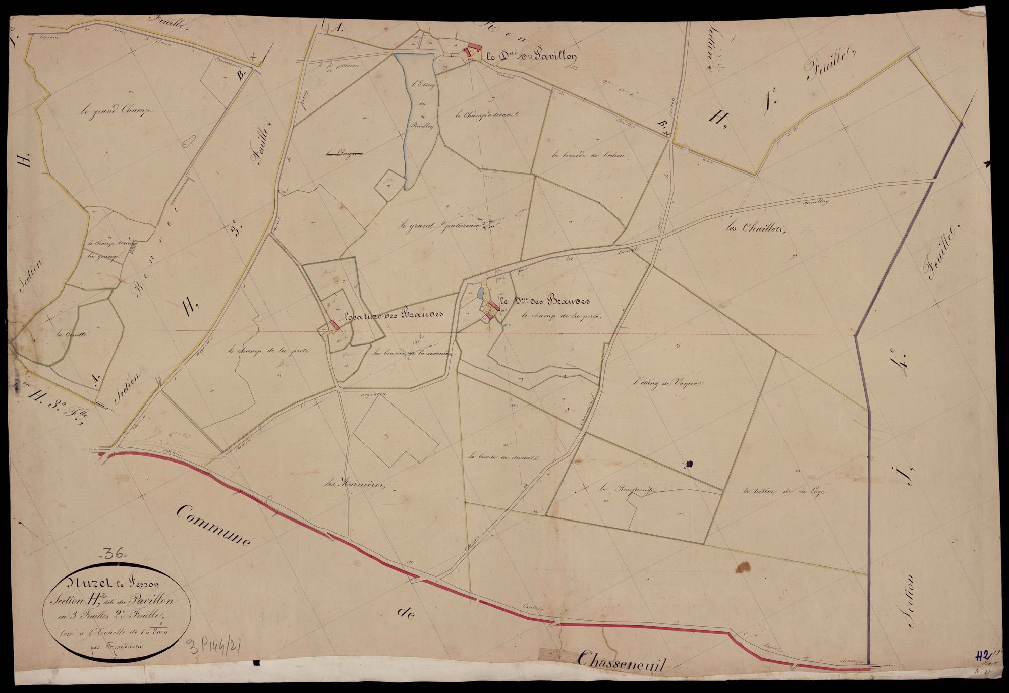 Nuret-Le-Ferron - Section H2, dite du Pavillon.