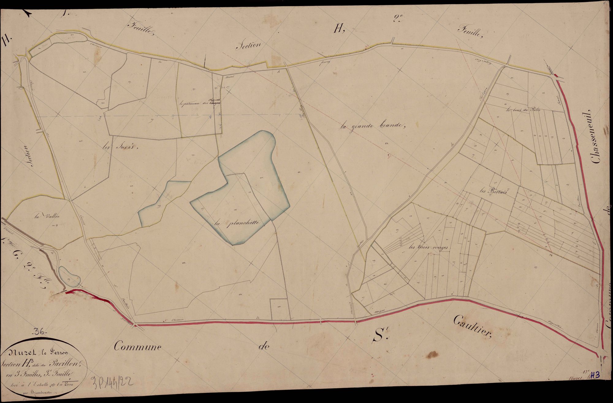 Nuret-Le-Ferron - Section H3, dite du Pavillon.