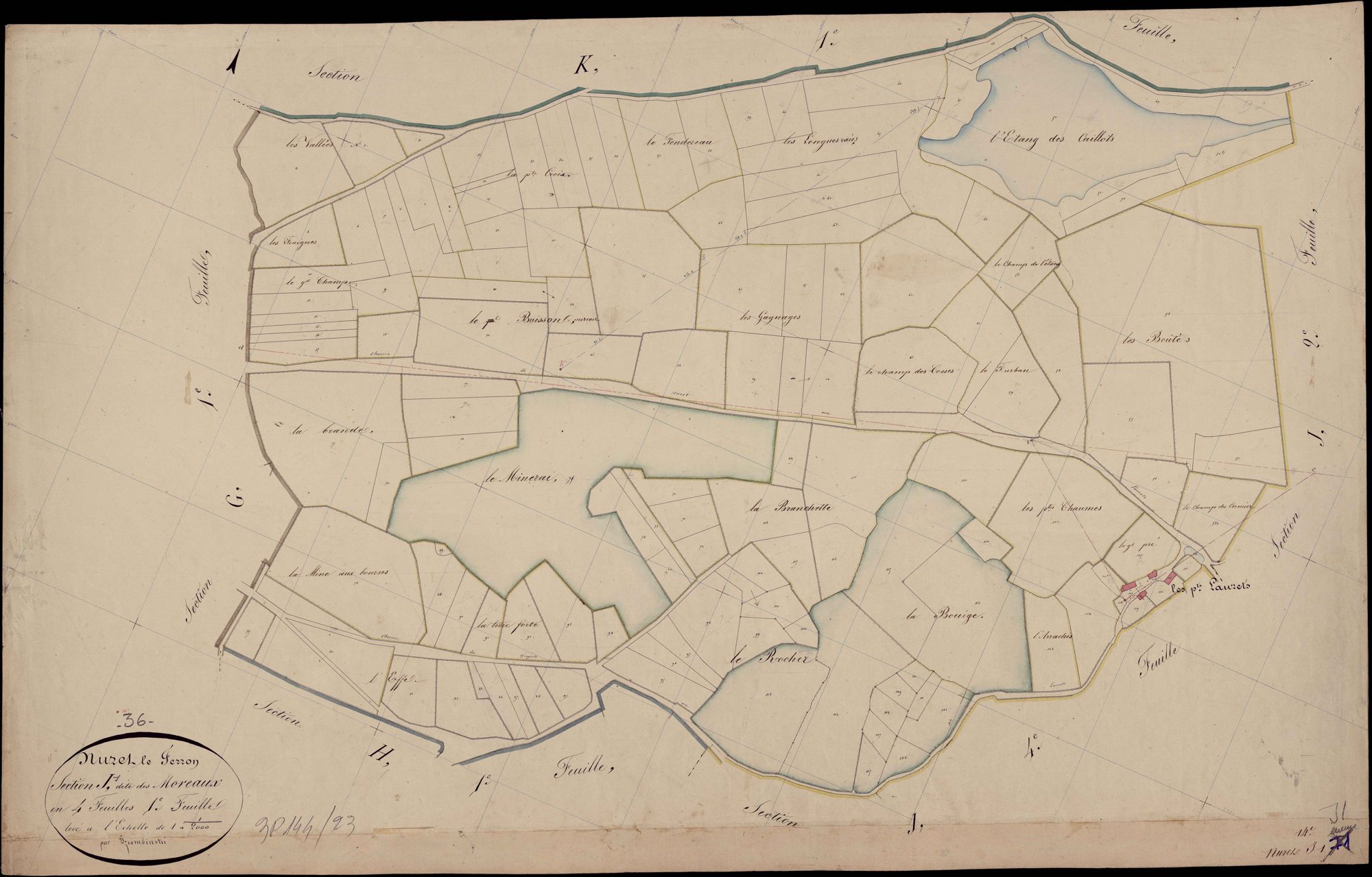 Nuret-Le-Ferron - Section J1, dite des Moreaux.