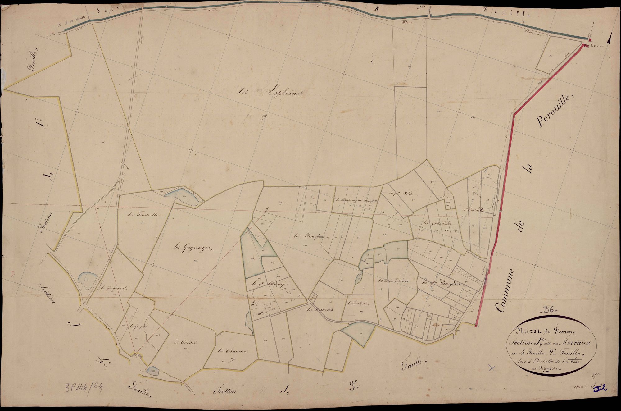Nuret-Le-Ferron - Section J2, dite des Moreaux.
