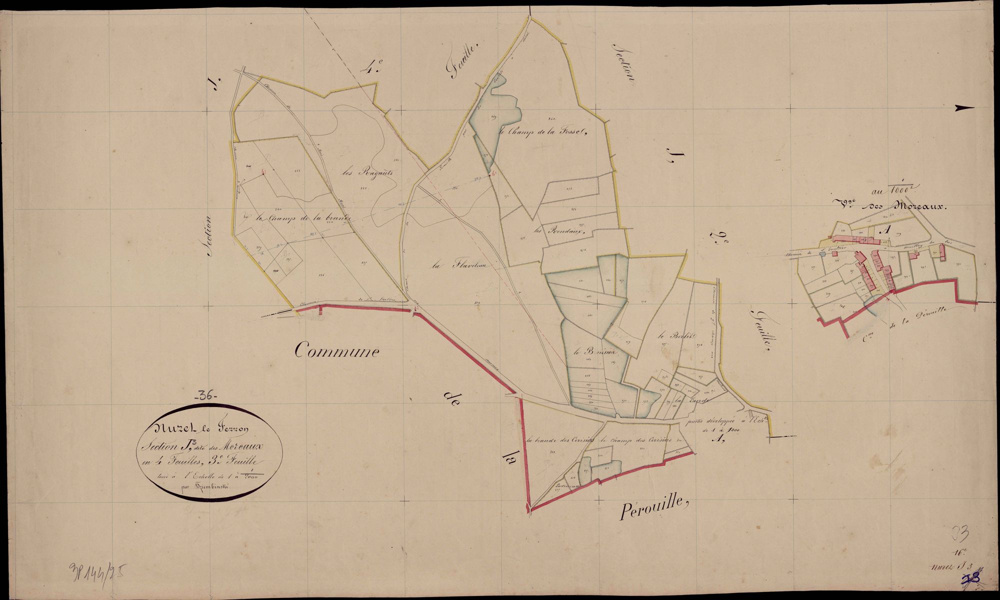 Nuret-Le-Ferron - Section J3, dite des Moreaux.