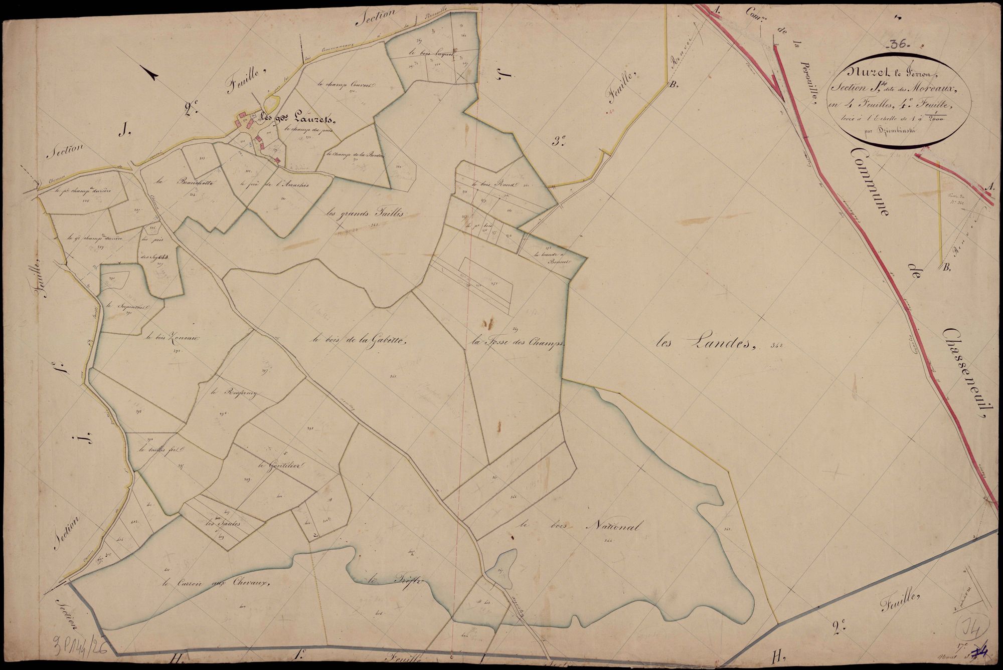 Nuret-Le-Ferron - Section J4, dite des Moreaux.