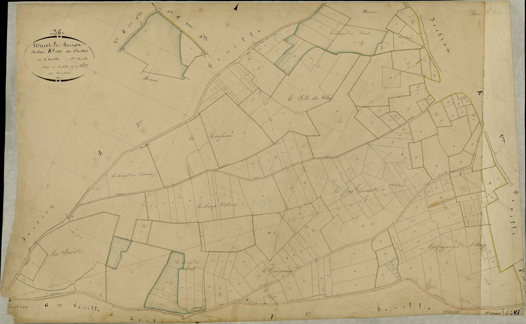 Nuret-Le-Ferron - Section K1, dite des Caillots.