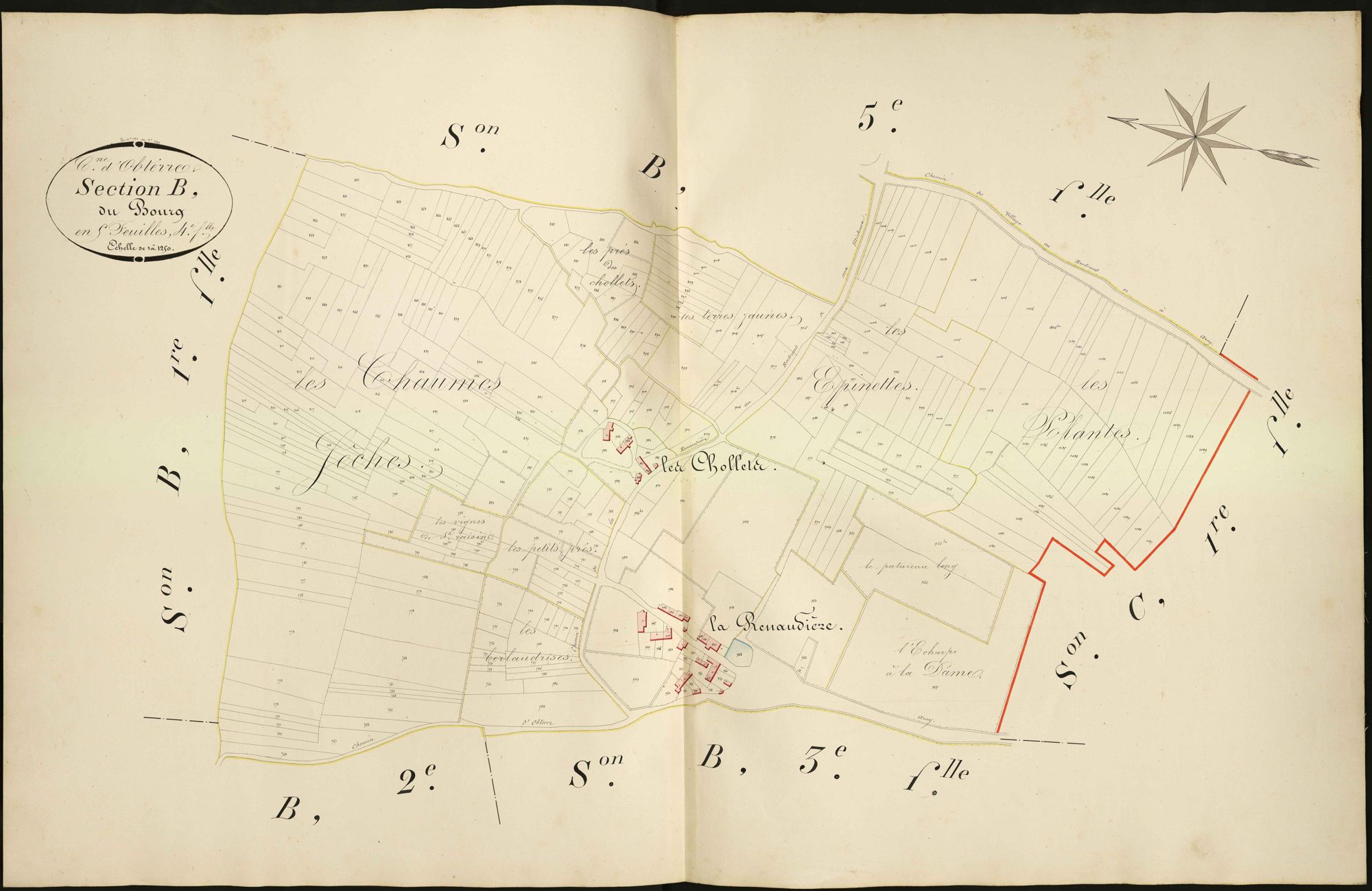 Obterre - Section B4, dite du Bourg.