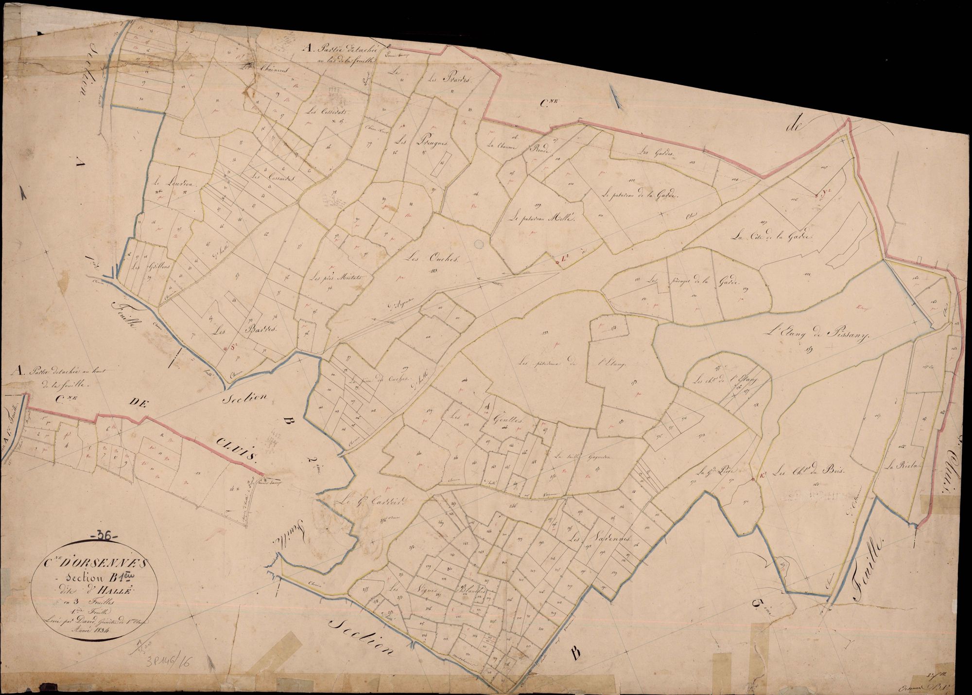 Orsennes - Section B1, dite d'Hallé.
