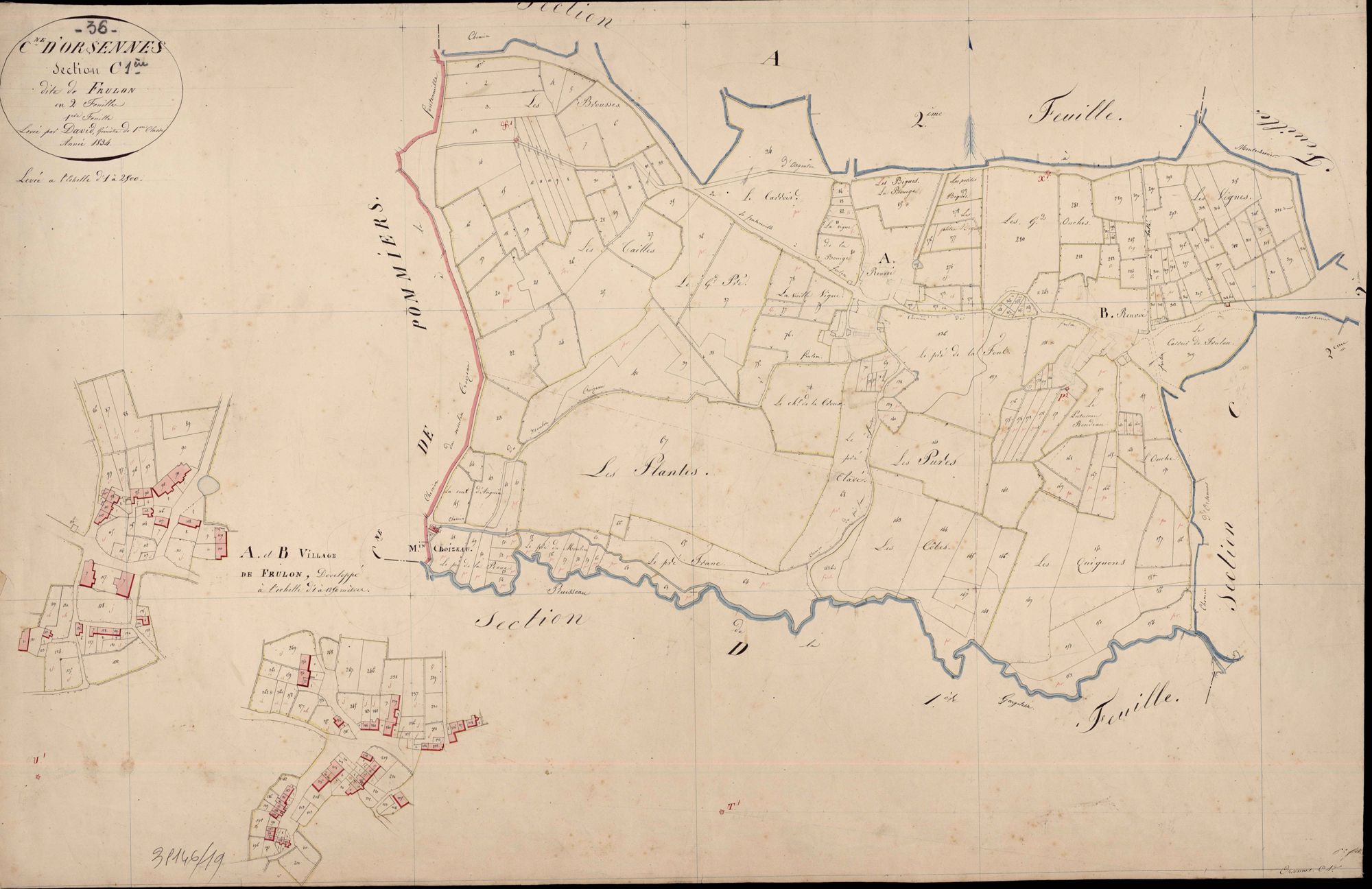 Orsennes - Section C1, dite de Frulon.
