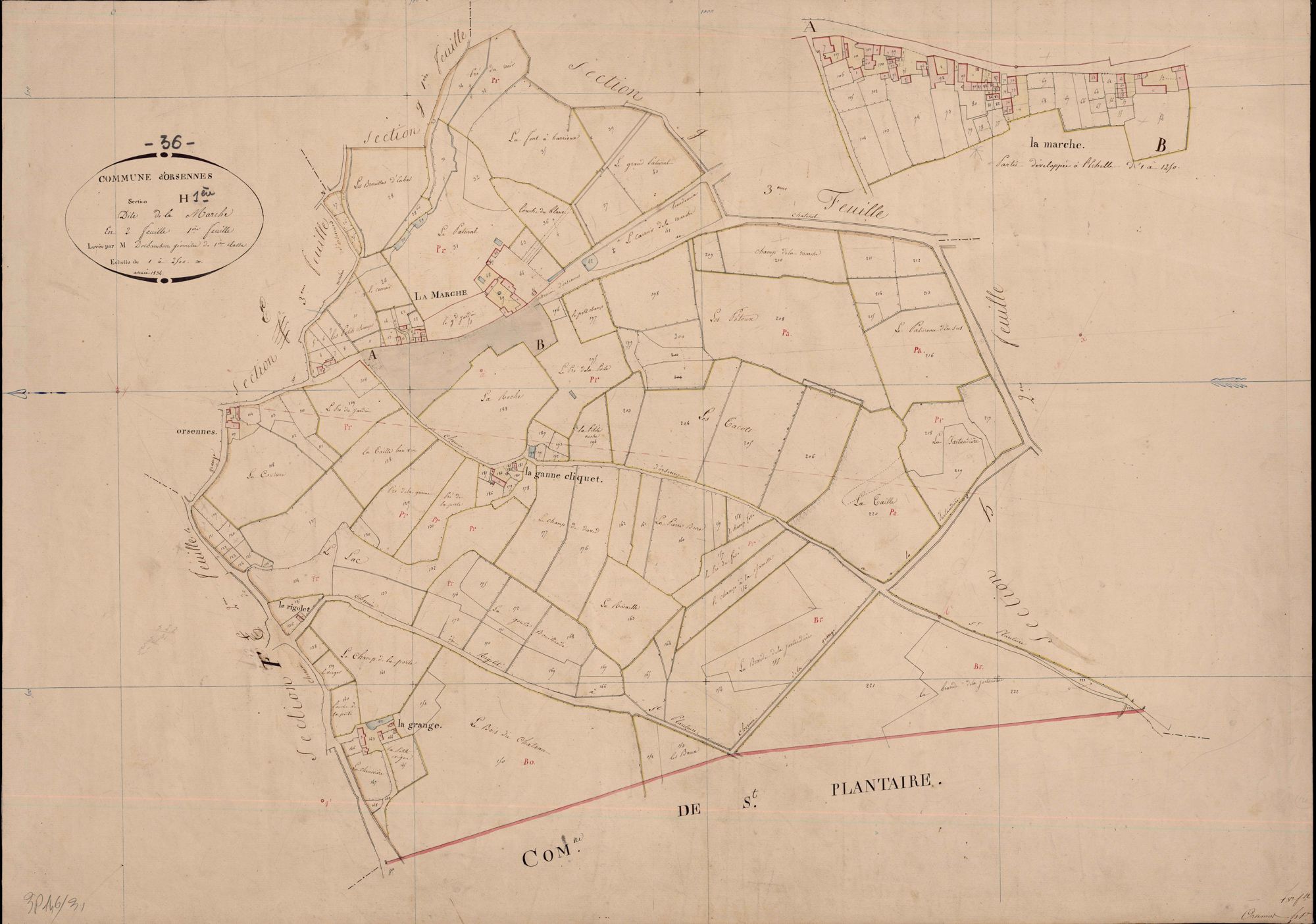 Orsennes - Section H1, dite de la Marche.