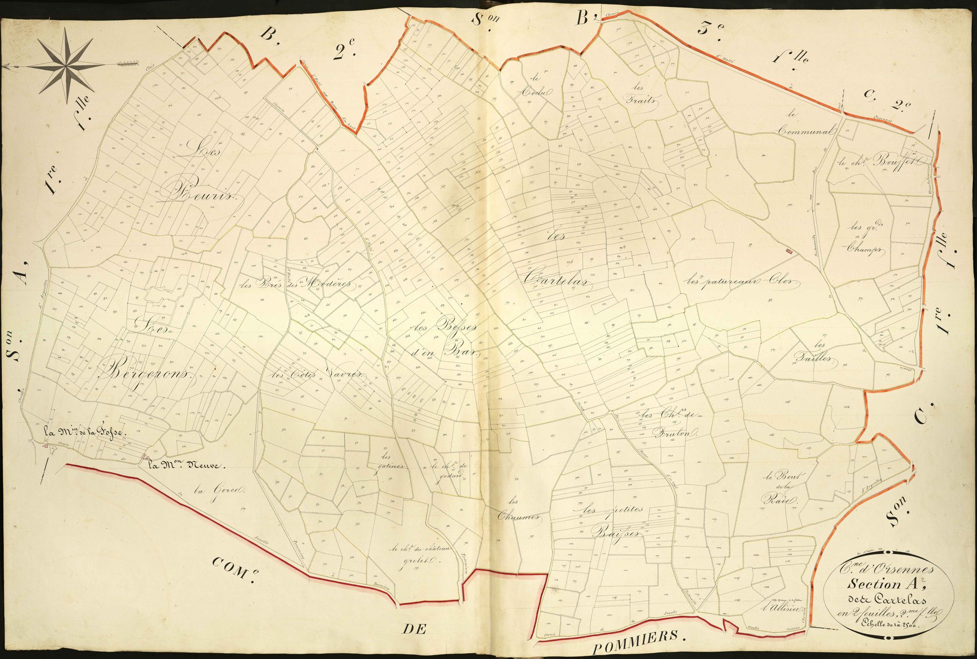 Orsennes - Section A2, dite des Cartelas.