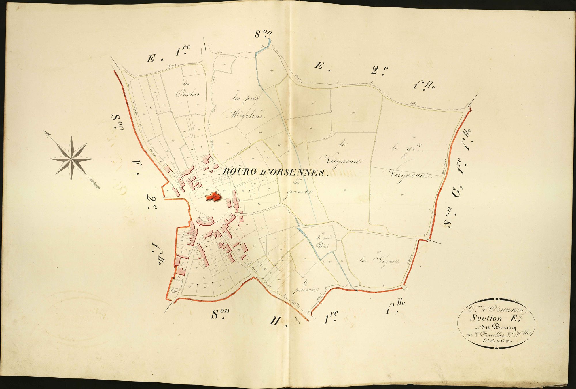 Orsennes - Section E3, dite du Bourg.