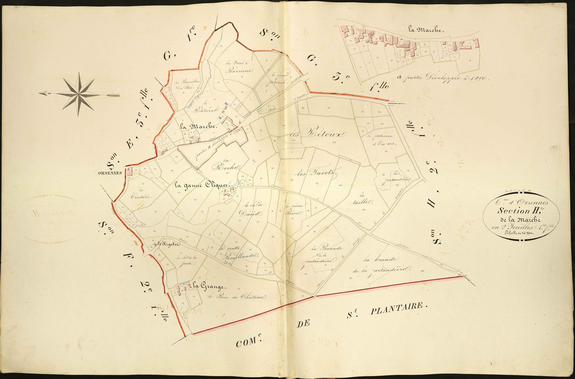 Orsennes - Section H1, dite de la Marche.