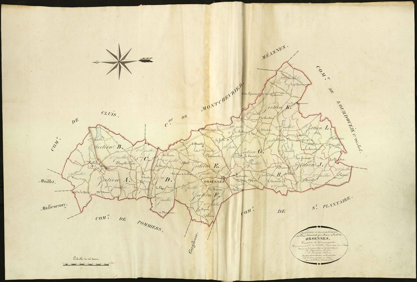 Orsennes - Tableau d'assemblage.