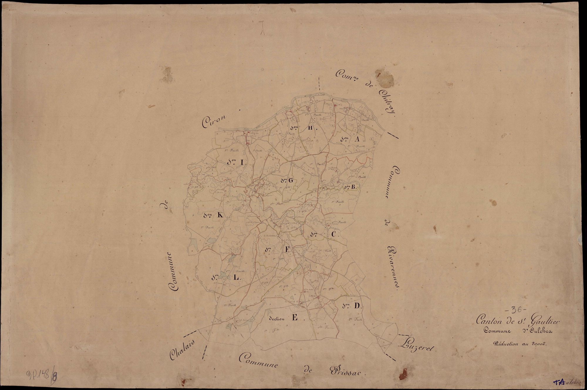 Oulches - Tableau d'assemblage.