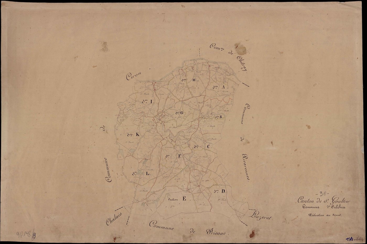 Oulches - Tableau d'assemblage.