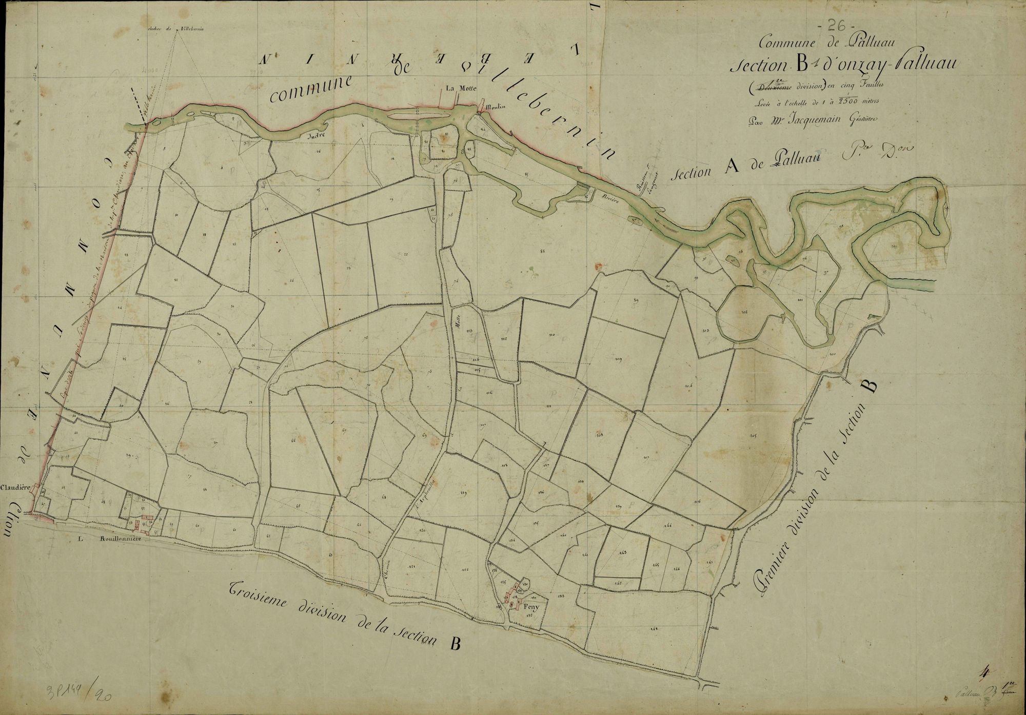 Palluau-sur-Indre - Section B1, dite de Onzay Palluau.